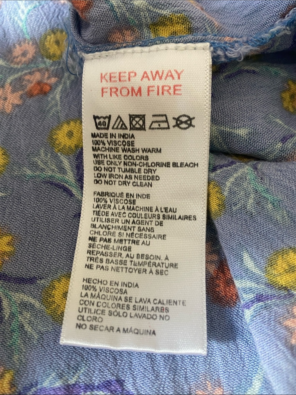 Urban Outfitters Blue Floral Maxi Skirt Medium - Picture 6 of 6